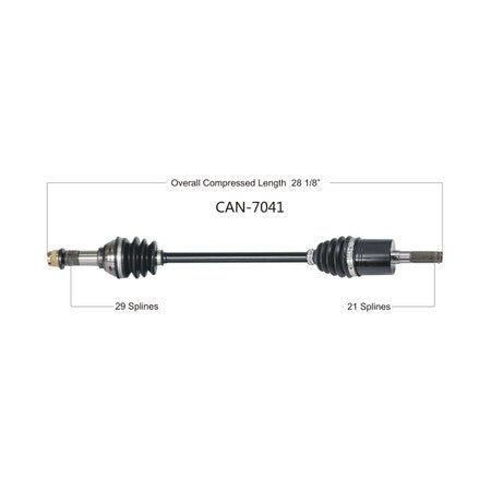 Wide Open OE Replacement CV Axle CAN AM FRONT LEFT DEFENDER HD5/HD8/HD10 16-19 CAN-7041